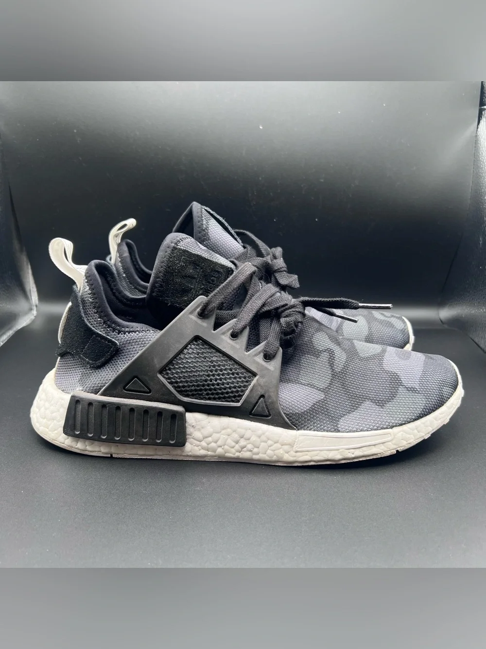 adidas Men’s Black & Gray Camo NMD_R1 Sneakers